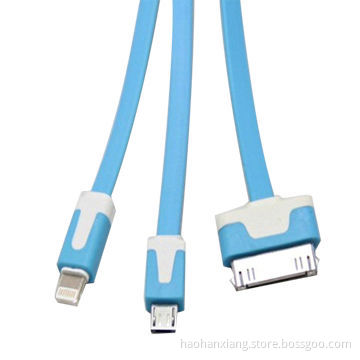 2014 Hot Selling Colourful Multifunction 3-in-1 USB Cables